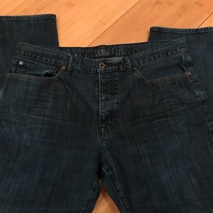 Men’s 38 Lucky dark whiskered jeans